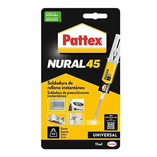Pattex Nural 45 Adhesivo universal bicomponente con poder de relleno