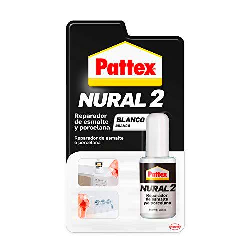 Pattex Nural 2 Reparador de esmalte y porcelana, esmalte permanente blanco para desconchados